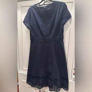 Ann Taylor Navy Eyelet Dress Size 10, worn once